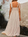 Romantic Solid Color Backless Suspender Dress - Timeless Elegance
