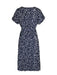 Leopard Print Short-Sleeve Dress with Chic Raglan Sleeves
