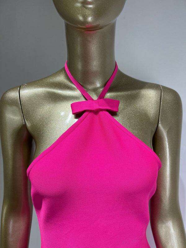 Allure Halter Neck Bodycon Dress with Open Back