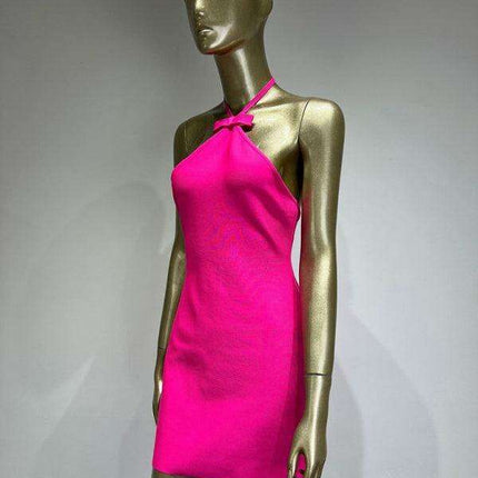 Allure Halter Neck Bodycon Dress with Open Back