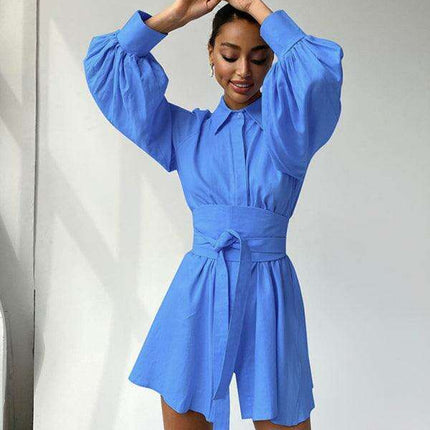 Sophisticated Women's Belted Shirt Dress for Timeless Style