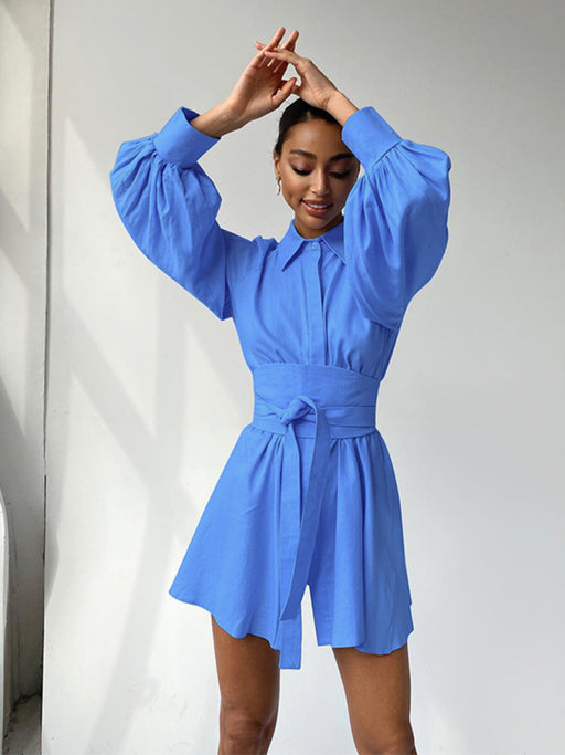 Chic Belted Shirt Dress for Women: Elevate Your Commuting Style