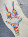 Strappy Split Bikini Set with Full Body Print - Women's Swimwear