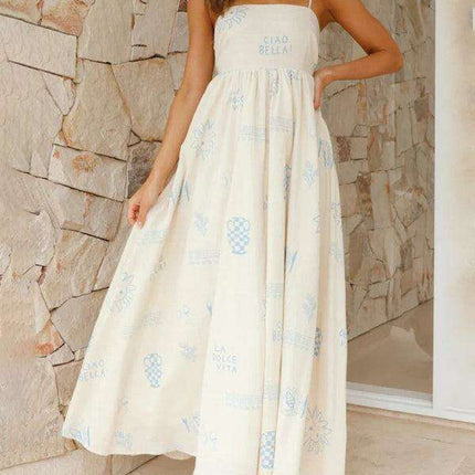 Vibrant Customizable Hollow Back Summer Suspender Dress - Trendy Women's Fashion Essential