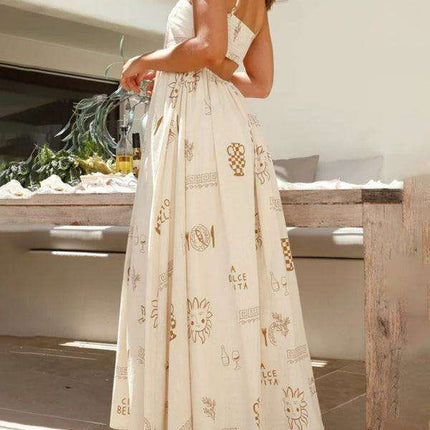 Vibrant Customizable Hollow Back Summer Suspender Dress - Trendy Women's Fashion Essential