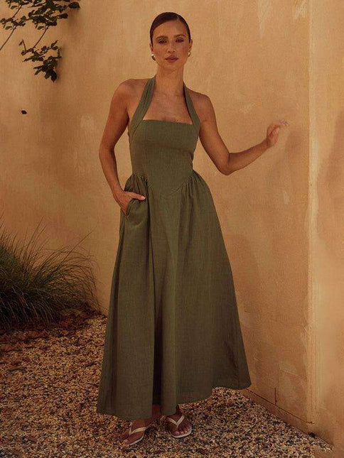 Elegant Backless Halter Neck Dress - Must-Have Summer Style for Women