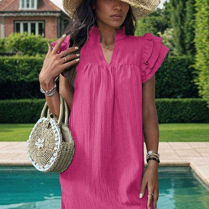 Elegant Stand-Up Collar Dress for Stylish Women