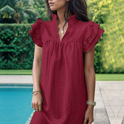 Elegant Stand-Up Collar Dress for Stylish Women