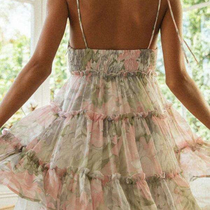 Vibrant Tropical Adventure Suspender Dress