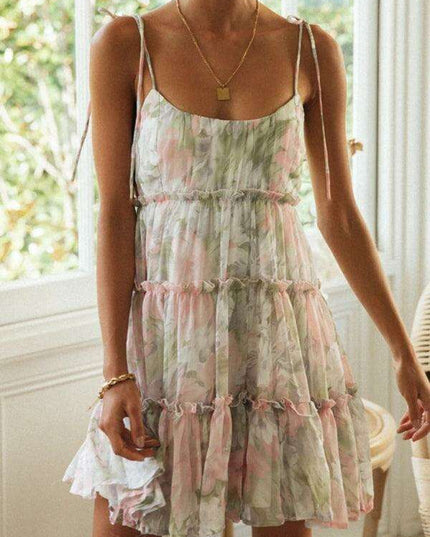 Vibrant Tropical Adventure Suspender Dress