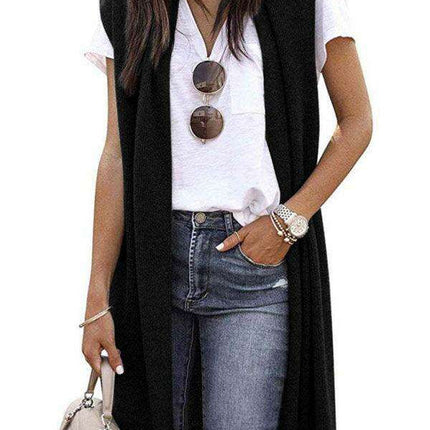 Colorful Knit Sleeveless Cardigan Vest for Chic Casual Style