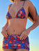 Floral Fantasy Bikini Set with Coordinating Skirt - Spring Delight