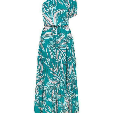 Bohemian Floral Off-Shoulder Maxi Dress - Stylish Holiday Ensemble