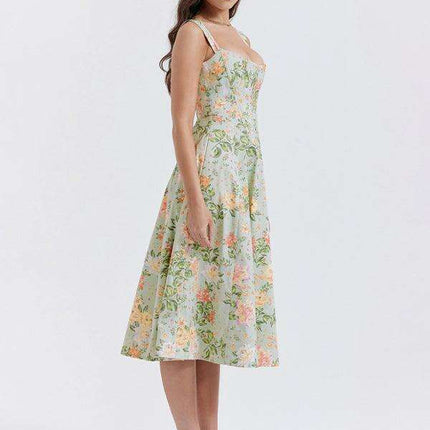 Bohemian Chic Floral Drape Dress: Effortless Style for Every Occasion