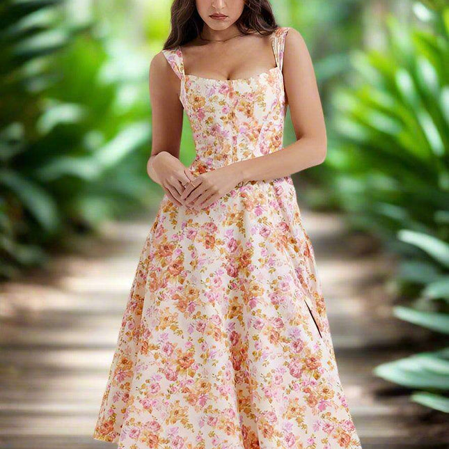 Bohemian Chic Floral Drape Dress: Effortless Style for Every Occasion