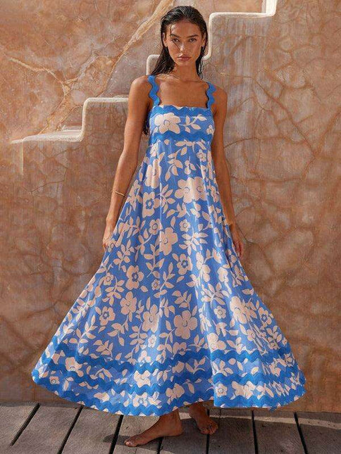 Bohemian Charm Suspender Maxi Dress for Women