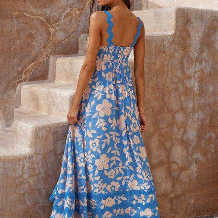 Bohemian Charm Suspender Maxi Dress for Women