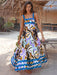 Bohemian Charm Suspender Maxi Dress for Women