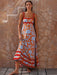 Bohemian Charm Suspender Maxi Dress for Women