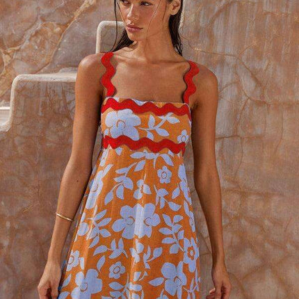 Bohemian Charm Suspender Maxi Dress for Women