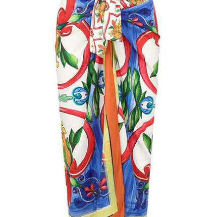 Enamel Blossom Ruffle Beach Swimsuit - Chic Summer Essential