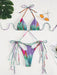 Colorful Gradient Fringed Hollow Swimsuit for Women