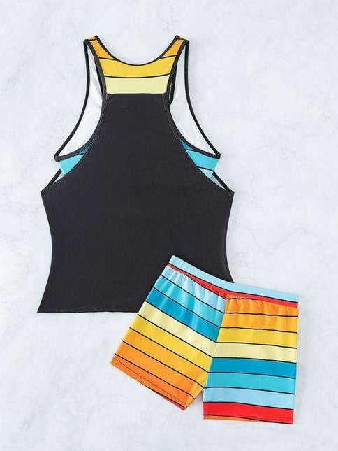 Vibrant Coastal Escape Swimwear Ensemble for Stylish Beach Days