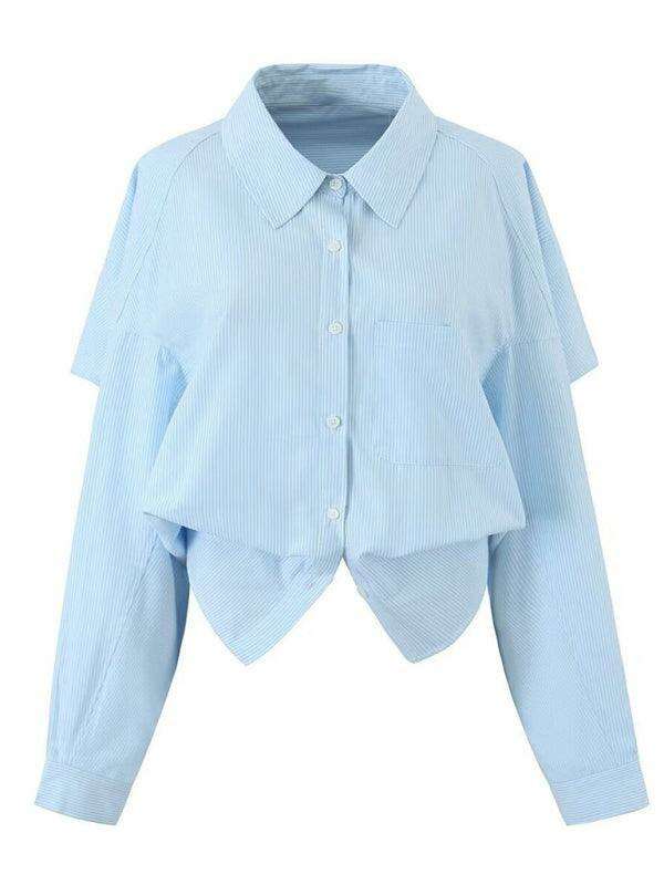 Trendy Striped Backless Long Sleeve Tee - Stylish Women's Casual Wear