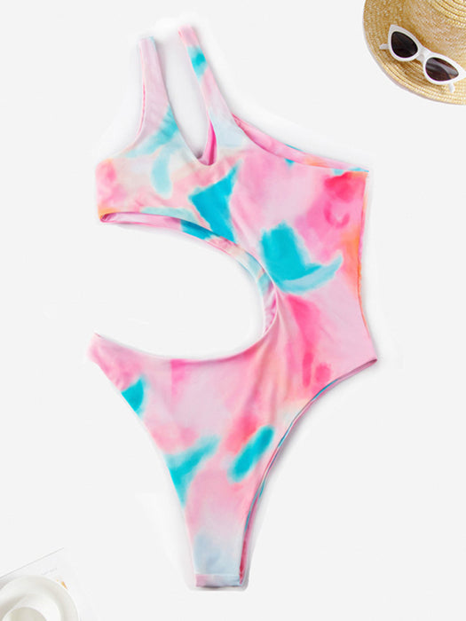 Allure Off-Shoulder Swimsuit with Unique Print