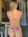 Floral Charm Backless Bikini Set for Women