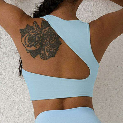 Elegant Backless Shock-Proof Sports Bra for High-Intensity Workouts