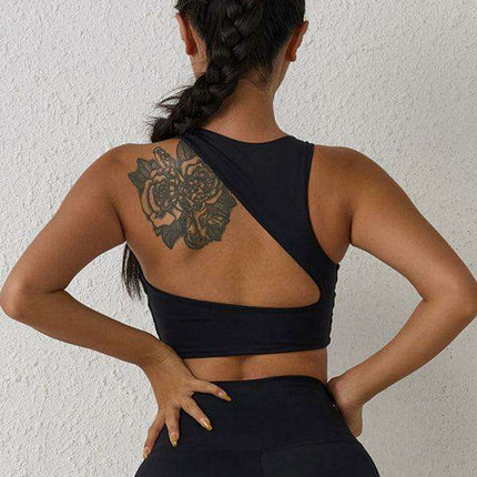 Elegant Backless Shock-Proof Sports Bra for High-Intensity Workouts