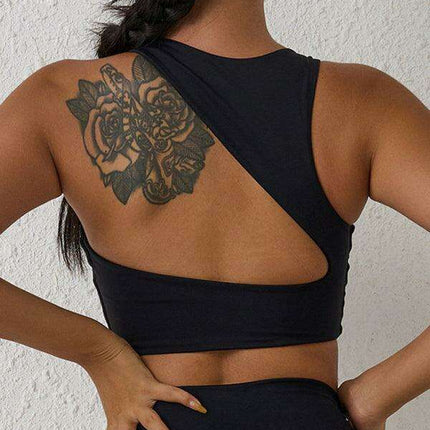 Elegant Backless Shock-Proof Sports Bra for High-Intensity Workouts