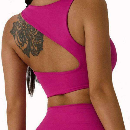 Elegant Backless Shock-Proof Sports Bra for High-Intensity Workouts