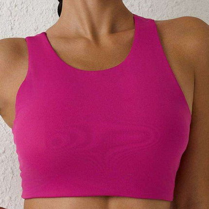 Elegant Backless Shock-Proof Sports Bra for High-Intensity Workouts
