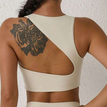 Elegant Backless Shock-Proof Sports Bra for High-Intensity Workouts