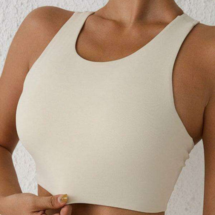 Elegant Backless Shock-Proof Sports Bra for High-Intensity Workouts