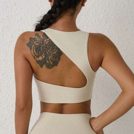 Elegant Backless Shock-Proof Sports Bra for High-Intensity Workouts