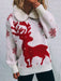Festive Christmas Patchwork Knit Sweater for Women - Holiday Season Top