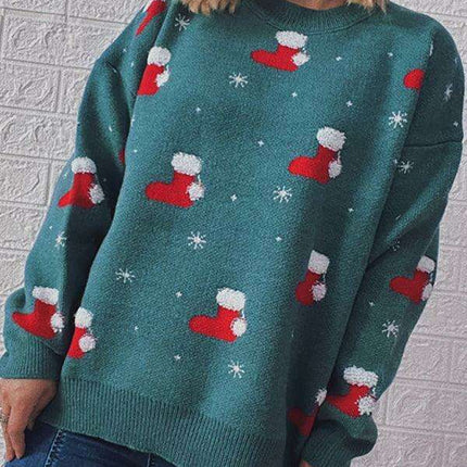 Cozy Festive Snowflake Sweater Set - Women's Winter Knitwear for Holiday Cheer