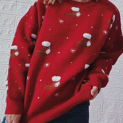 Cozy Festive Snowflake Sweater Set - Women's Winter Knitwear for Holiday Cheer