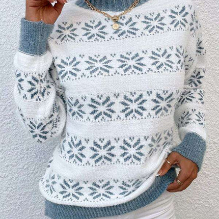 Cozy Holiday Spirit Women's Turtleneck Sweater