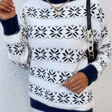 Cozy Holiday Spirit Women's Turtleneck Sweater