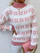 Festive Snowflake Print Women's Half Turtleneck Sweater