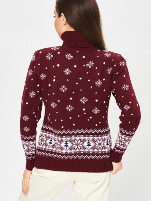 Women's Santa Reindeer Knit Sweater