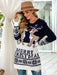 Holiday Cheer Reindeer Print Sweater for Women