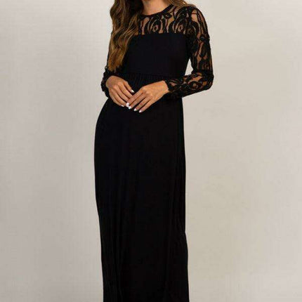 Chic Lace Maternity Dress with European and American Elegance