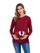Chic Maternity Blouse with Sweet Footprint Detail for Fashionable Mothers