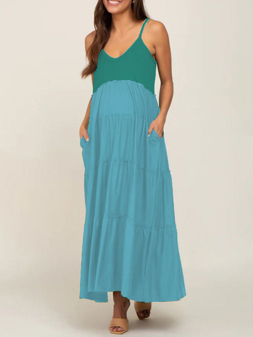 Elegant Pregnancy Sling Long Dress for Stylish Moms