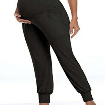 Chic High-Waist Maternity Trousers - Ultimate Comfort